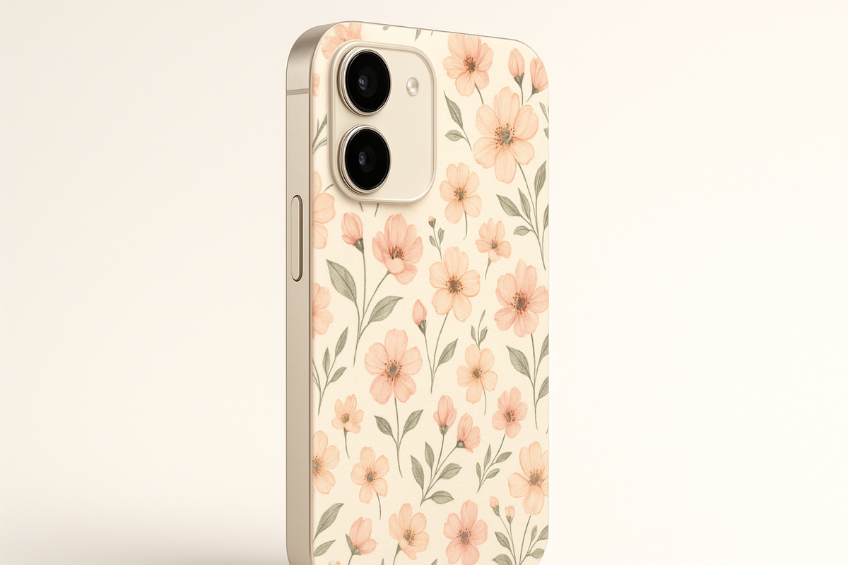 iphone 17 floral case side view